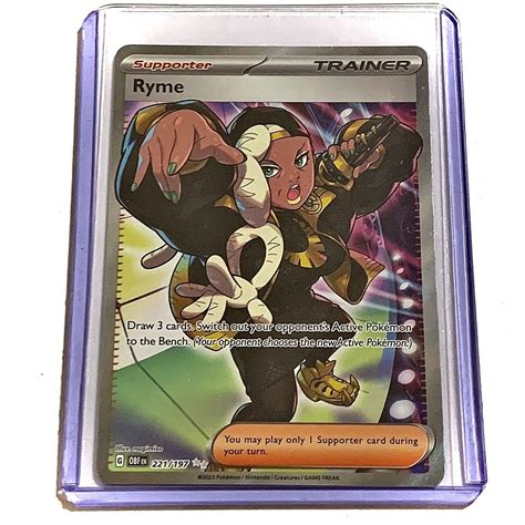 Ryme Full Art Obsidian Flames Pok Mon Card Nm Ebay