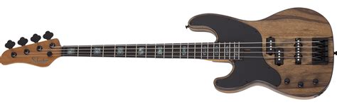 Schecter Diamond Series Model T Exotic Natural Satin Left Handed 4 String Electric Bass Guitar 2023