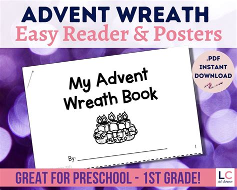 Advent Wreath Book for Young Children Advent Craft and Coloring ...