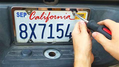 How To Install A License Plate Frame Youtube