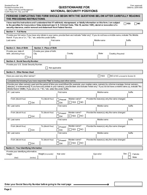 Sf86 Fill Out And Sign Online Dochub