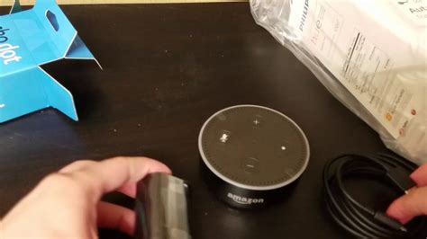 Amazon Echo Dot Philips Hue Starter Kit Unboxing Youtube