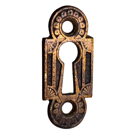 Antique Brass Keyhole Escutcheon