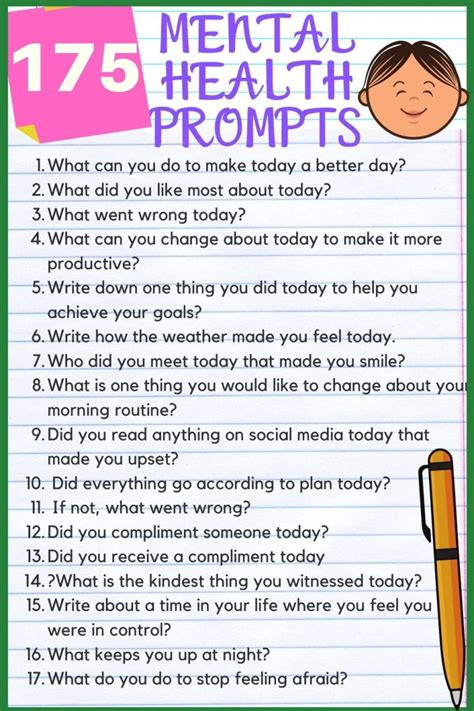 200 Powerful Journal Prompts For Mental Health Kids N Clicks