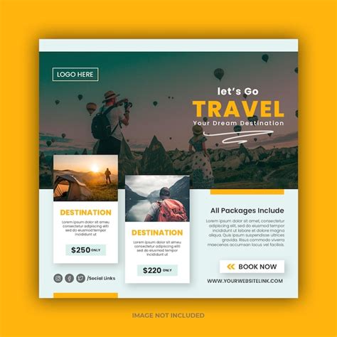 Premium Psd Travel Holiday Vacation Instagram Post Or Social Media