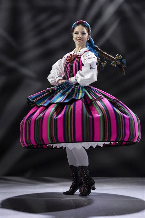 PZLPiT Mazowsze Kostiumy Folk Fashion Exotic Women Folk Costume