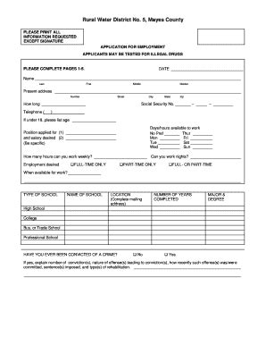 Fillable Online 5 Mayes County PLEASE PRINT ALL INFORMATION REQUESTED