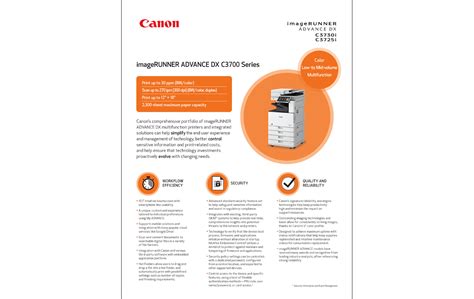 Infographics And Brochures Imagerunner Advance Dx Canon Latin America