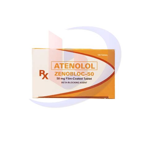 Atenolol Zenobloc 50 50mg Film Coated Beta Blocking Agent Tablet 100 Bambang Pharmaceutical