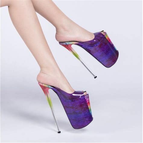 Super High Stiletto Transparent Glass Plastic Heels Peep Toe