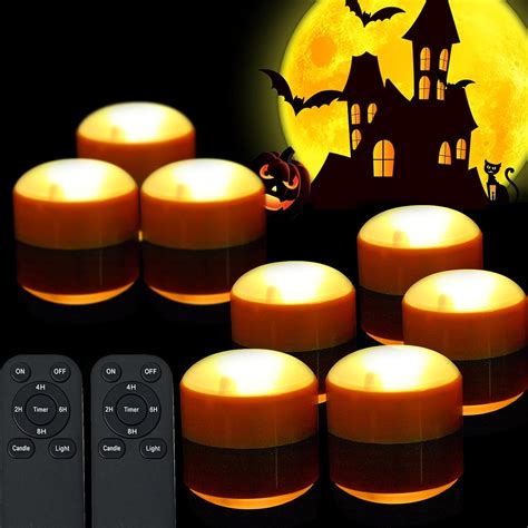 Amazon 8 Pack Halloween Pumpkin Lanterns Battery Operated LED