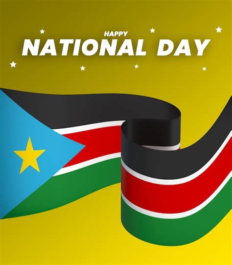 Premium Psd South Sudan Flag Element Design National Independence Day