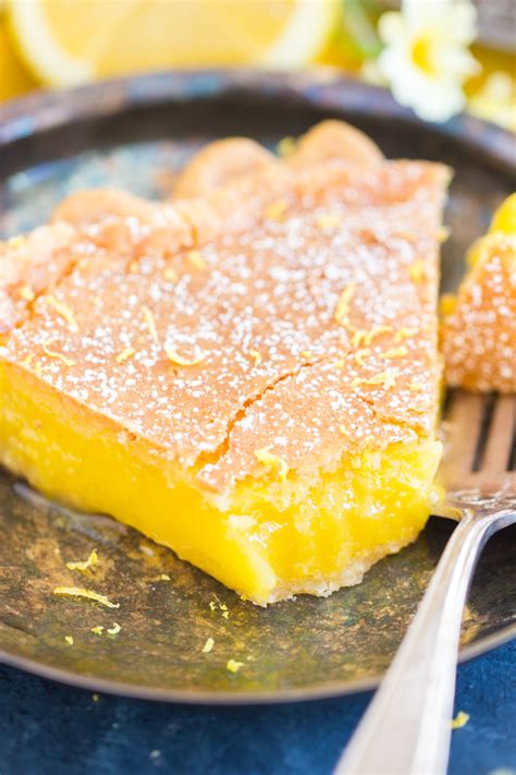 Easy Lemon Chess Pie Recipe The Gold Lining Girl