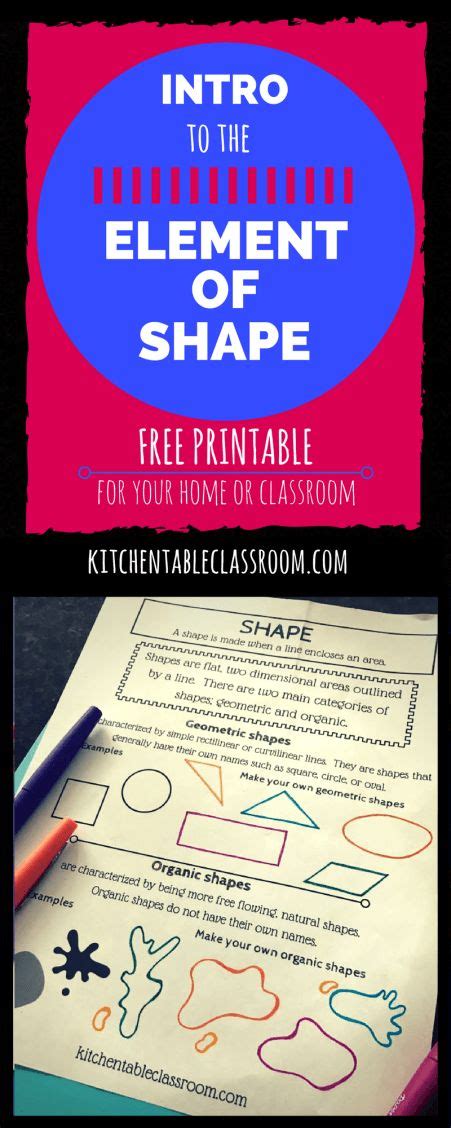 Types Of Shapes In Art The Element Of Shape With A Printable The