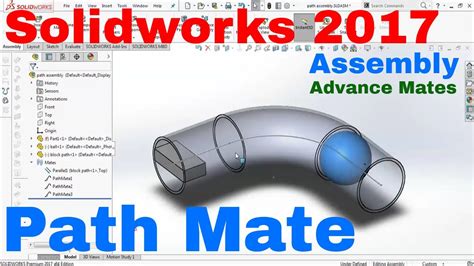 Path Mate In Solidworks 2018 Assembly Advance Mates Path Mate