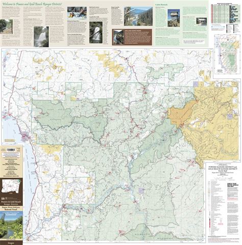 Powers And Gold Beach Ranger Districts Map North By Us Forest Service R6 Pacific Northwest