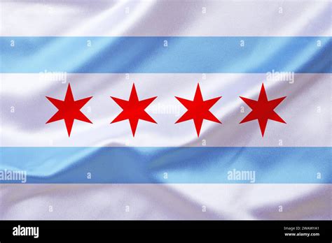 The Flag Of Chicago Illinois Studio Stock Photo Alamy