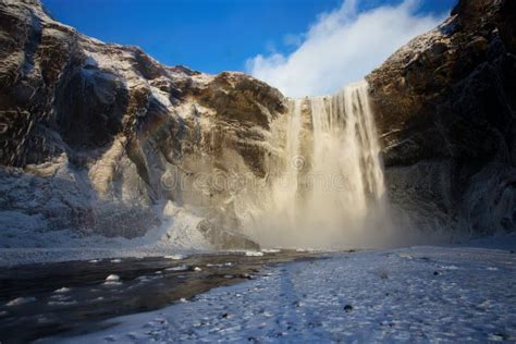 Skogafoss Waterfall in the Winter, Iceland Stock Photo - Image of scenic, nature: 119277914