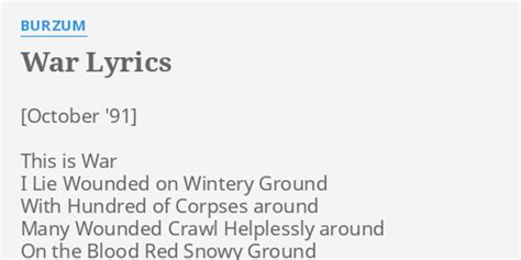 war lyrics  burzum   war