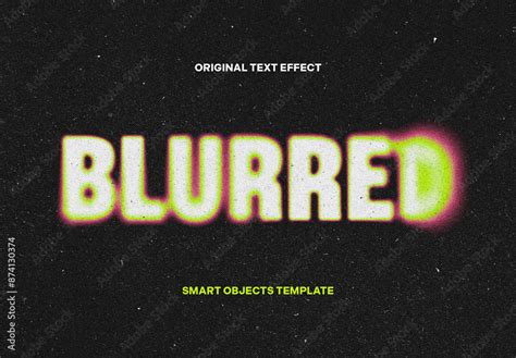 Blurred Text Effect Mockup Stock Template | Adobe Stock