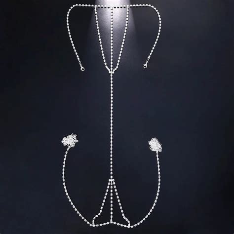 Hot Selling Simple Rhinestone Thong Belly Chain Shiny Nightclub Women Crystal Underwear Body