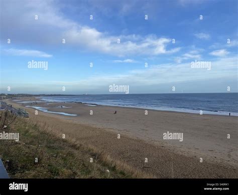 Whitley Bay Beach Stock Photo Alamy