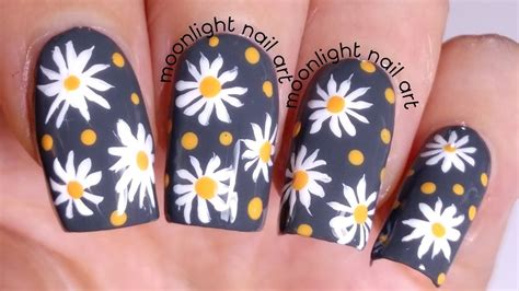 Daisy Nail Art Design Tutorial Youtube