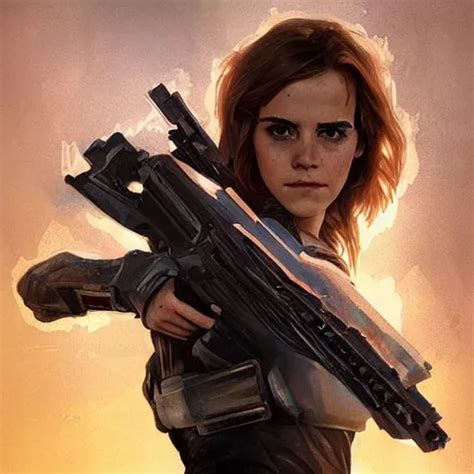 Emma Watson As The Terminator Digital Painting Stable Diffusion