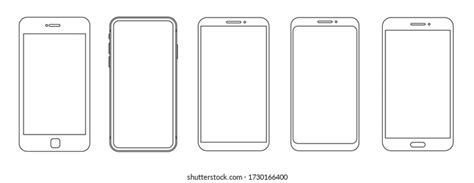 Smartphone Mockup Different Sreens Template Mobile Stock Vector ...