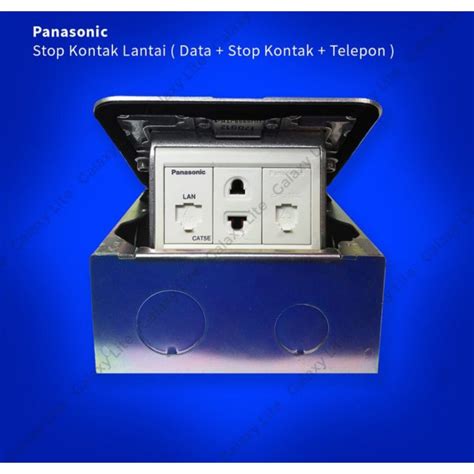 Jual Stop Kontak Lantai Panasonic Telp Cat5e Cat 5e Floor Soket Pop Up