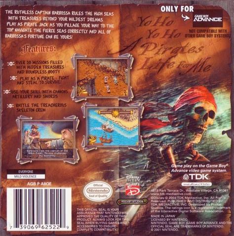 Pirates Of The Caribbean The Curse Of The Black Pearl For Game Boy