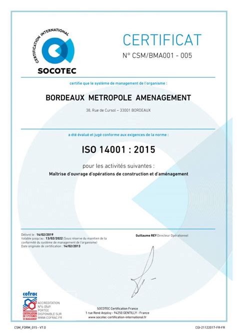 Lettre De Certification Iso Financial Report