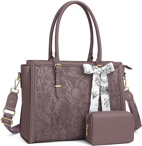 Mosiso Laptop Pu Cuero Tote Bolsa Para Mujer Pulgadas