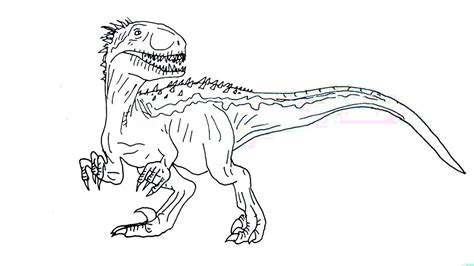 Scary Indoraptor Coloring Page - Free Printable Coloring Pages for Kids