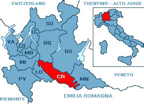 Map of Crema, Lombardia, Italy