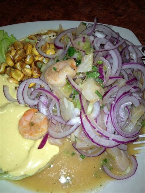 Tri Color Ceviche Con Papa A La Huancaina Peruvian Food Peruvian