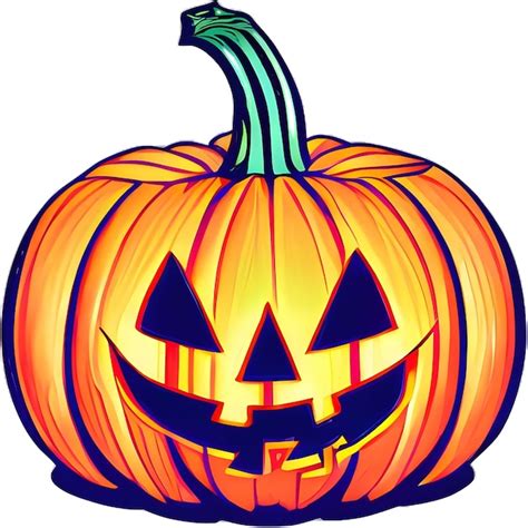 Premium AI Image | spooky halloween pumpkin carving face clip art