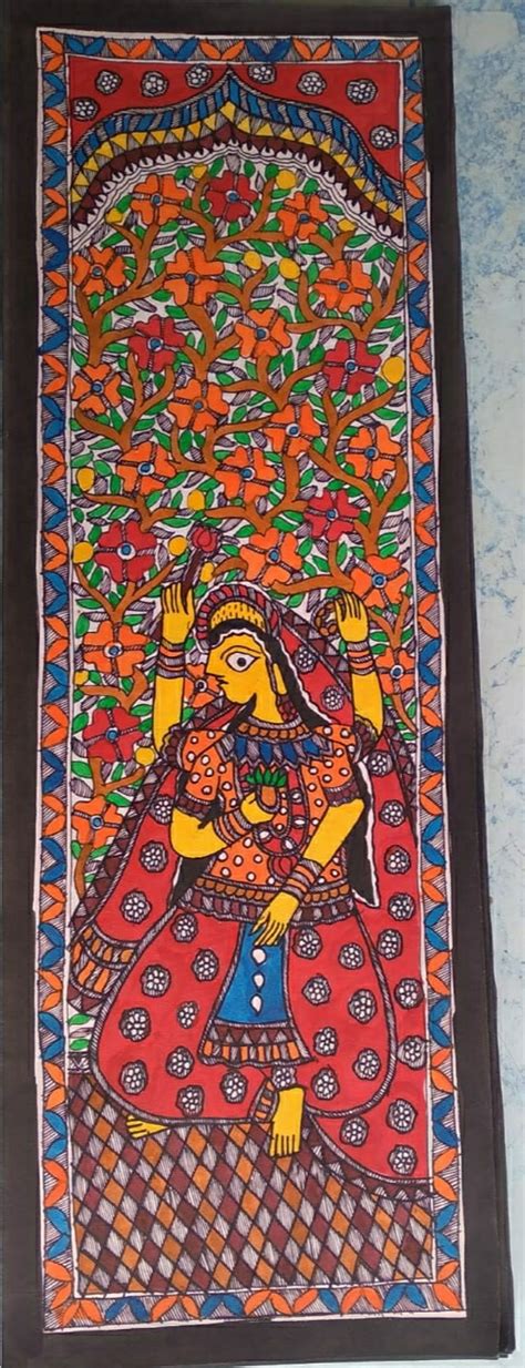 Maa Lakshmi Madhubani Painting X International Indian