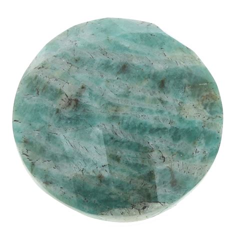 Cabochon Tondo Sfaccettato Mm Amazonite X Perles Co