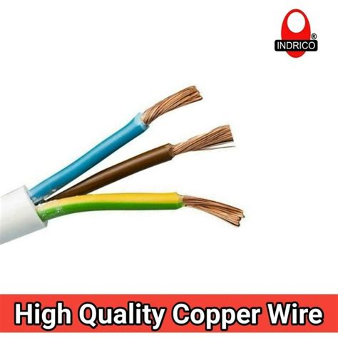 Indrico® 3 Core 1 5 Mm Cable Round Copper Wires And Cables For Domestic And Industrial Electric