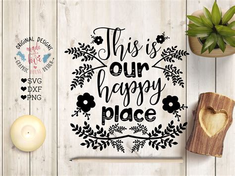 Home Svg File This Is Our Happy Place Cut File In Svg Dxf Etsy