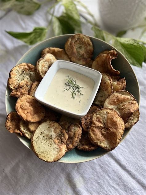 Homemade Dill Pickle Potato Chips (Air Fryer) - Naturallie Plant-Based