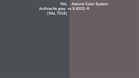 Ral Anthracite Grey Ral 7016 Vs Natural Color System S 6502 R Side By