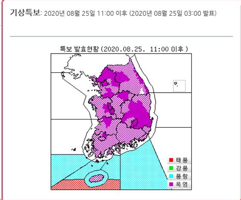 8월 25일 오전 발표 제8호 태풍 바비bavi 4등급 태풍 바비 강력한 태풍 바비 제주도 영향권태풍 현재위치 태풍