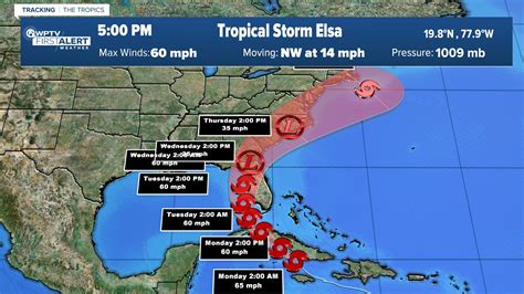 Tropical Storm Elsa Strengthening Some As It Approaches Cuba