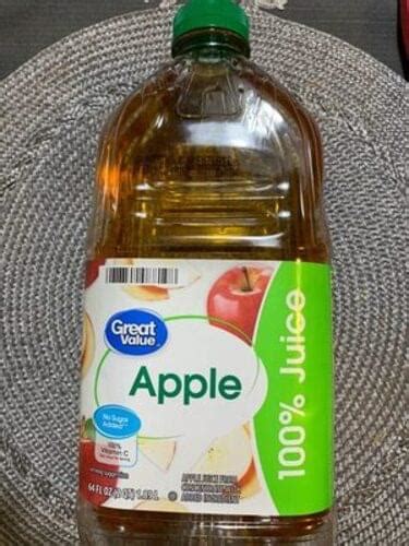 Great Value 100 Apple Juice 64 Oz Nutrition Information Innit