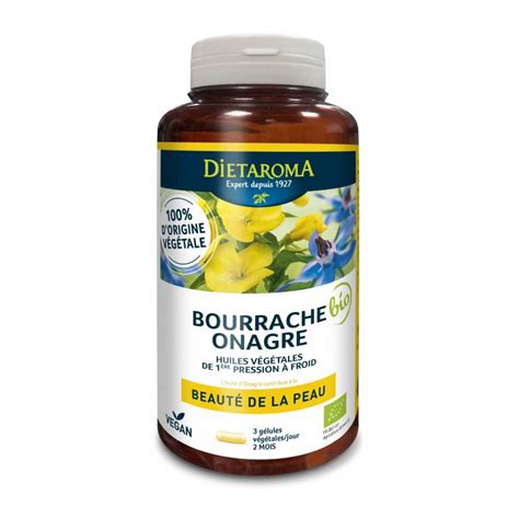 Huile Onagre et Bourrache bio Beauté de la peau Dietaroma