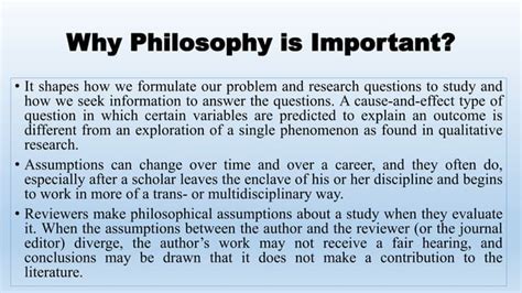 Philosophical Assumptions And Interpretive Frameworks Pptx