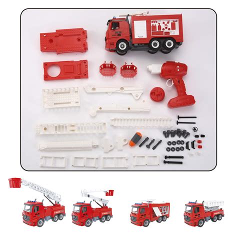 Buy JOYIN 4 In 1 Take Apart Fire Truck Toys With Drill Converts To 5