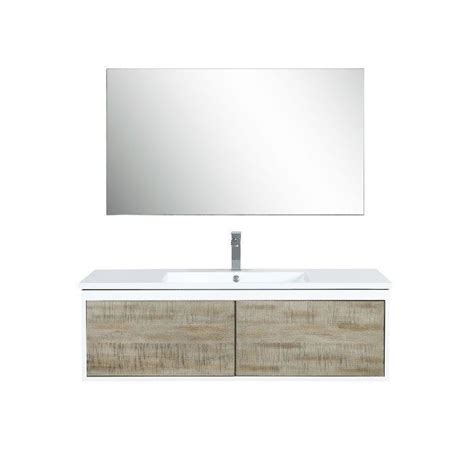 Lexora Scopi Modern Rustic Acacia Bathroom Vanity Set W Acrylic